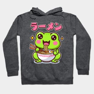 Cute Frog Eating Ramen Kawaii Anime Toad Lover Hoodie